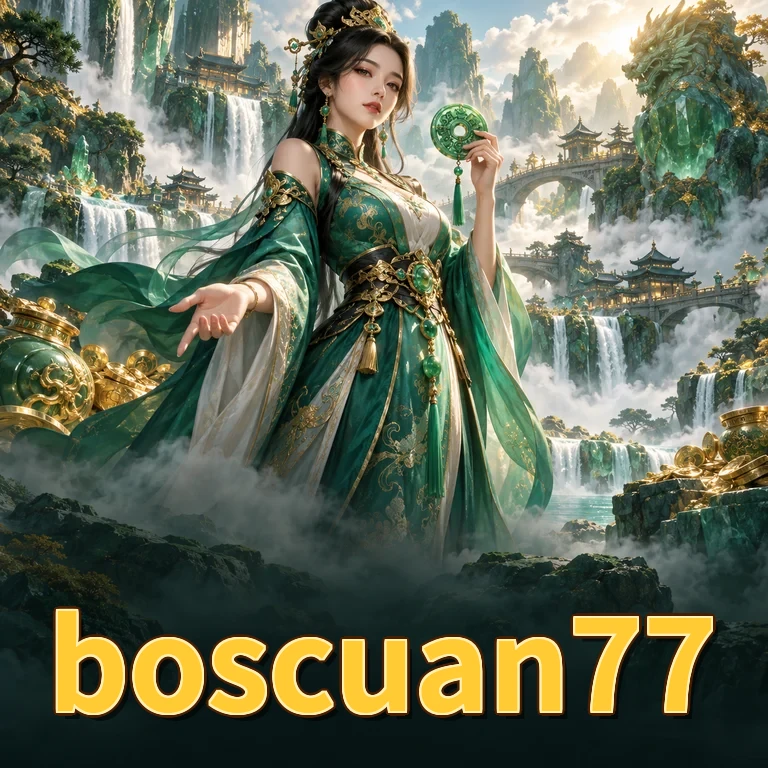 Kartu katalog boscuan77 menampilkan penjelasan singkat, versi/ukuran acuan paket inti, dan skor